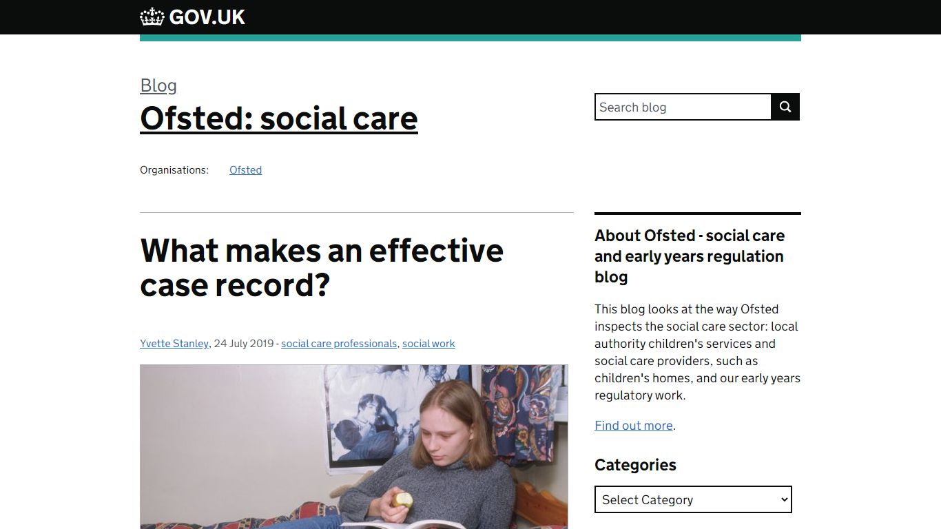 What makes an effective case record? - Ofsted: social care