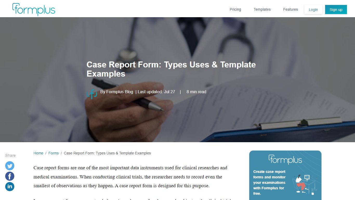 Case Report Form: Types Uses & Template Examples