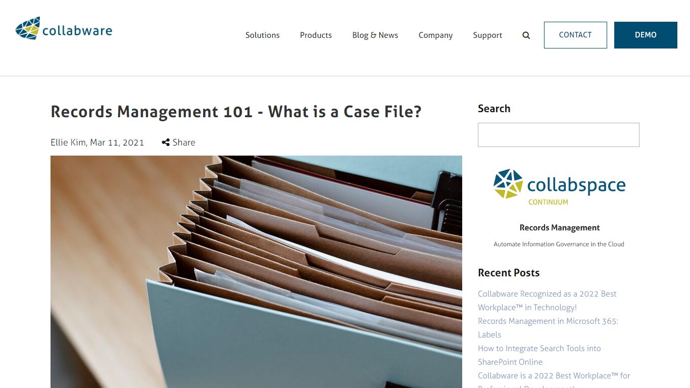 Records Management 101 - What is a Case File? - Collabware